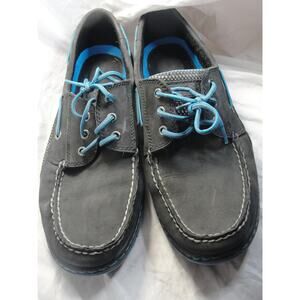 Sperry Top-Sider Neon/Navy Blue Leather Boat Shoe Size 11m